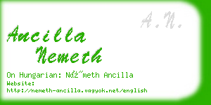 ancilla nemeth business card